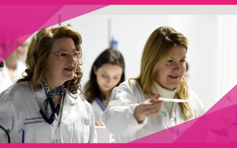 Scientists formulating cosmetics